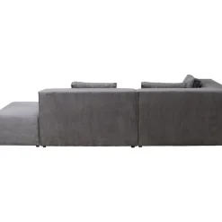KARE Design Sofas & Couches-Ecksofa Infinity Ottomane Cord Grau Links