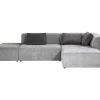 KARE Design Sofas & Couches-Ecksofa Infinity Ottomane Grau Rechts