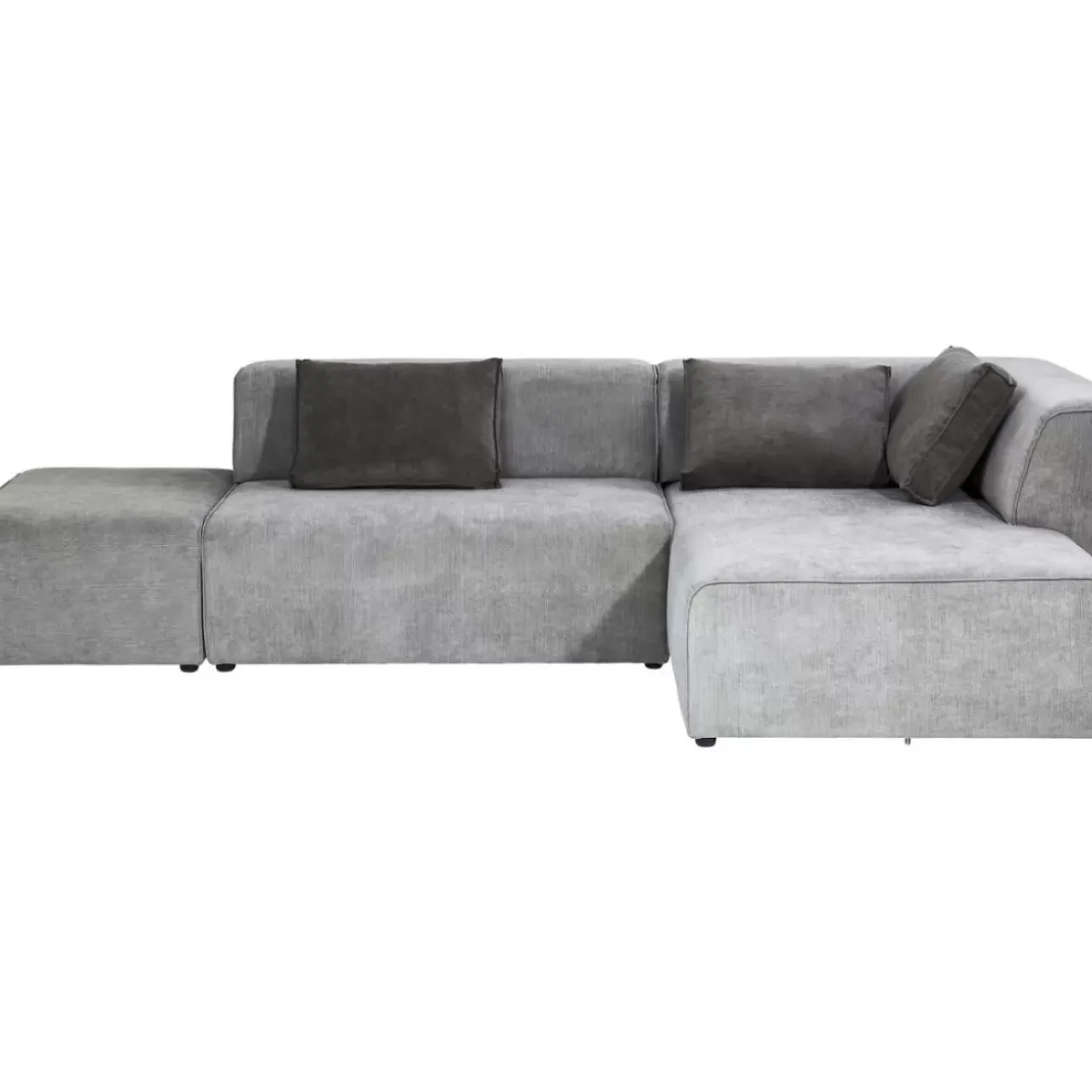 KARE Design Sofas & Couches-Ecksofa Infinity Ottomane Grau Rechts