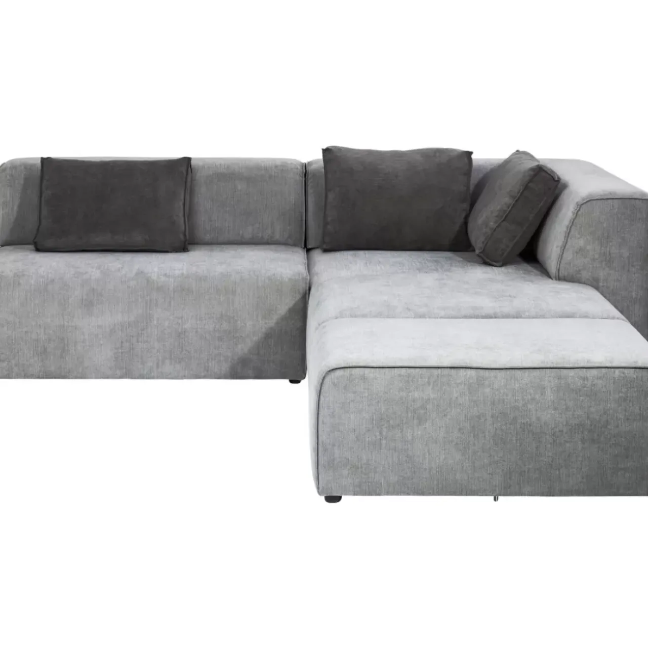 KARE Design Sofas & Couches-Ecksofa Infinity Ottomane Grau Rechts
