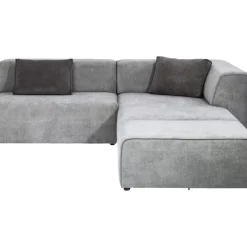 KARE Design Sofas & Couches-Ecksofa Infinity Ottomane Grau Rechts