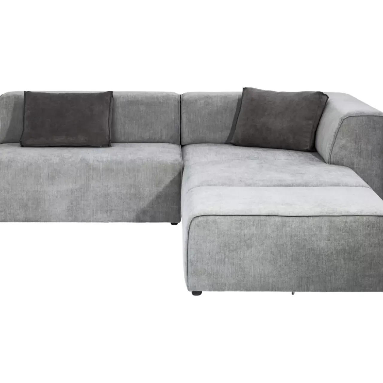 KARE Design Sofas & Couches-Ecksofa Infinity Ottomane Grau Rechts