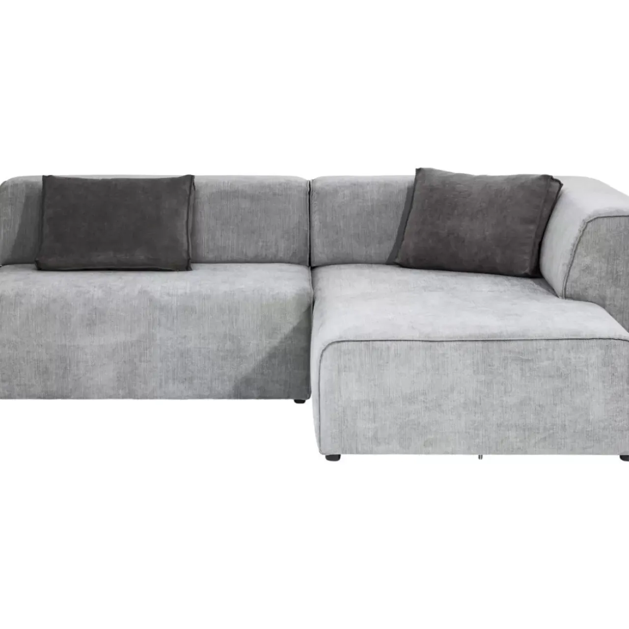 KARE Design Sofas & Couches-Ecksofa Infinity Ottomane Grau Rechts