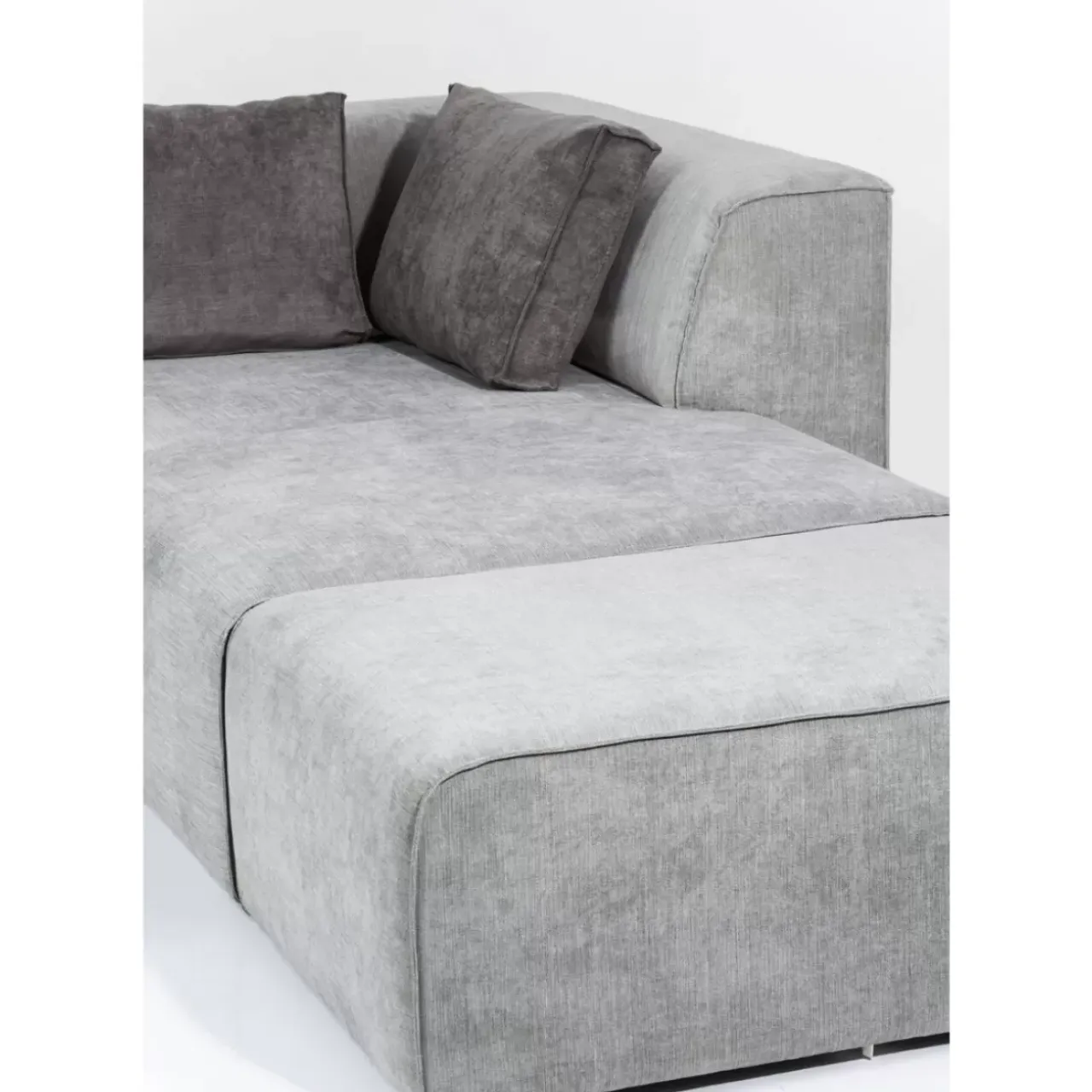 KARE Design Sofas & Couches-Ecksofa Infinity Ottomane Grau Rechts