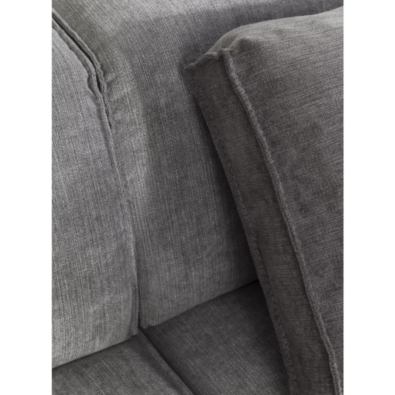 KARE Design Sofas & Couches-Ecksofa Infinity Ottomane Grau Rechts