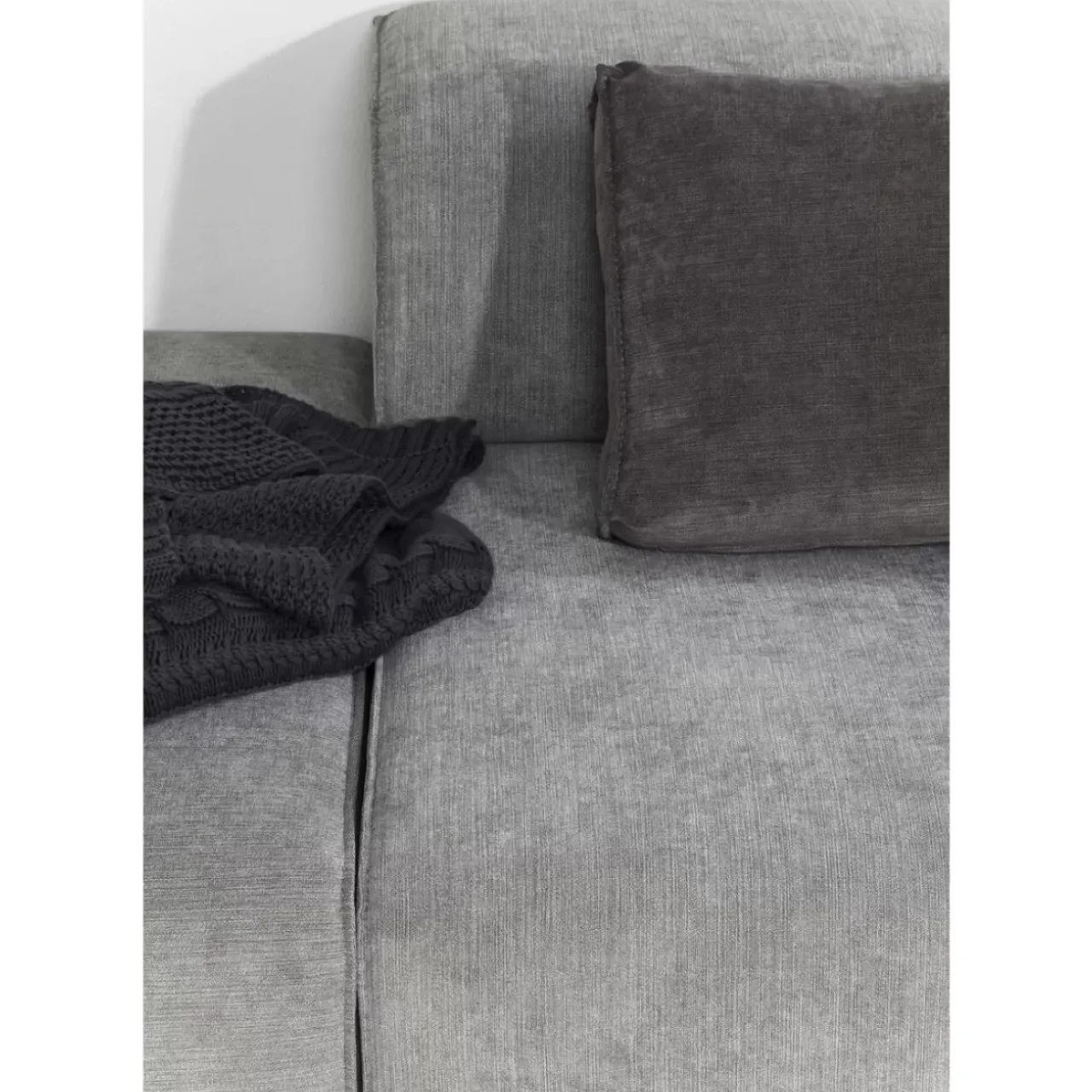 KARE Design Sofas & Couches-Ecksofa Infinity Ottomane Grau Rechts
