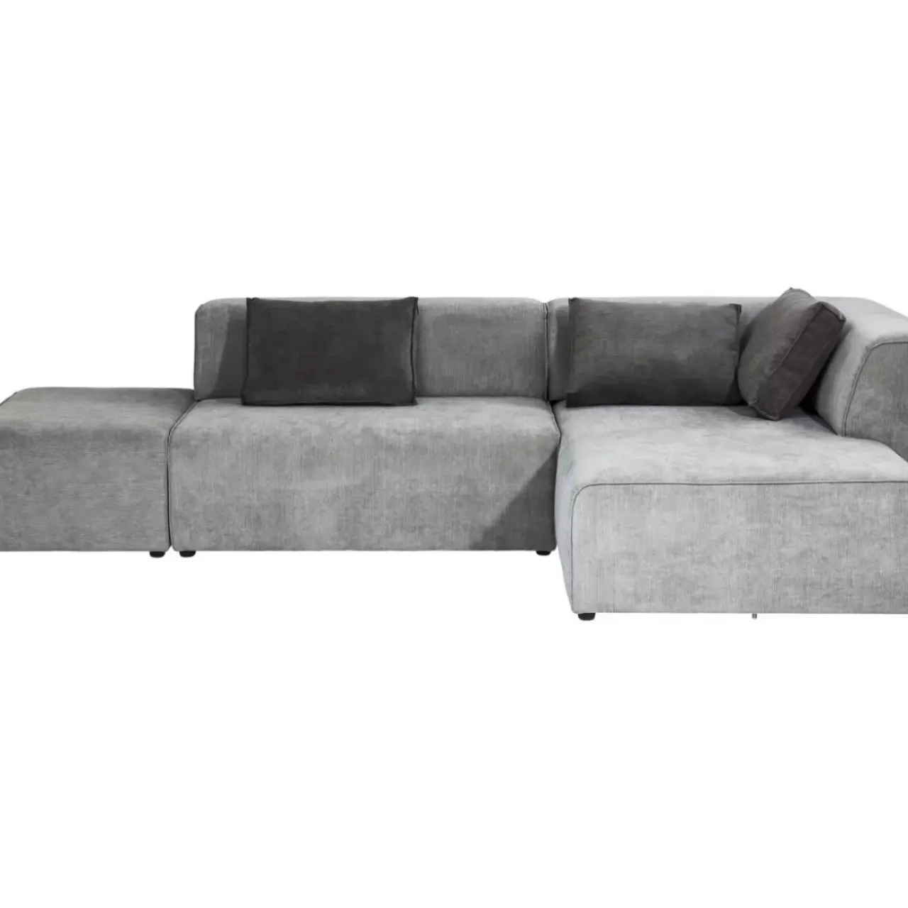 KARE Design Sofas & Couches-Ecksofa Infinity Ottomane Grau Rechts