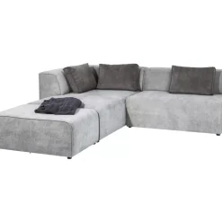 KARE Design Sofas & Couches-Ecksofa Infinity Ottomane Grau Links