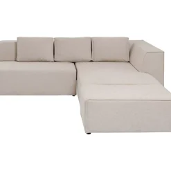 KARE Design Sofas & Couches-Ecksofa Infinity Ottomane Creme Rechts