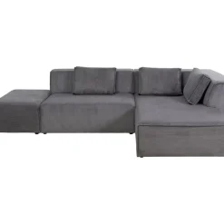 KARE Design Sofas & Couches-Ecksofa Infinity Ottomane Cord Grau Rechts