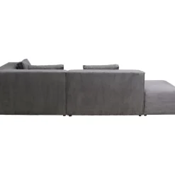 KARE Design Sofas & Couches-Ecksofa Infinity Ottomane Cord Grau Rechts
