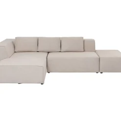 KARE Design Sofas & Couches-Ecksofa Infinity Ottomane Creme Links