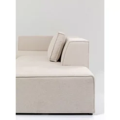 KARE Design Sofas & Couches-Ecksofa Infinity Ottomane Creme Links