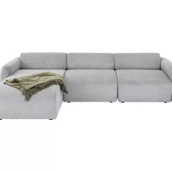 KARE Design Sofas & Couches-Ecksofa Lucca Grau Links 255Cm