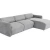 KARE Design Sofas & Couches-Ecksofa Lucca Grau Rechts 255Cm