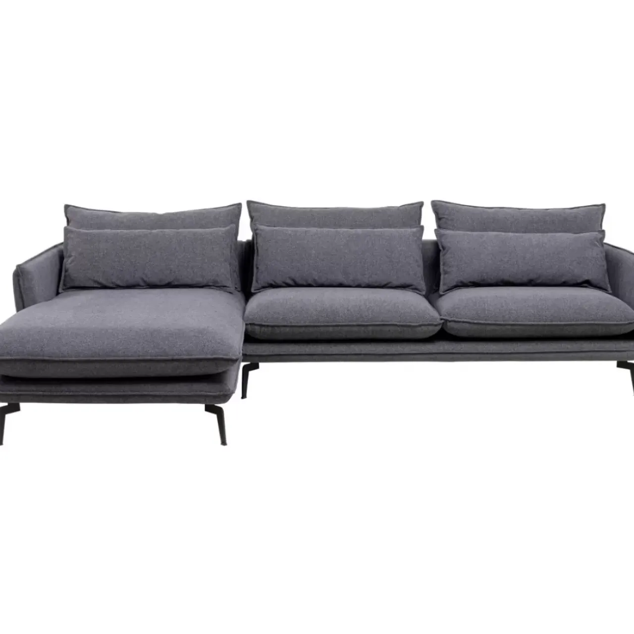 KARE Design Sofas & Couches-Ecksofa Monza Links Grau 296Cm