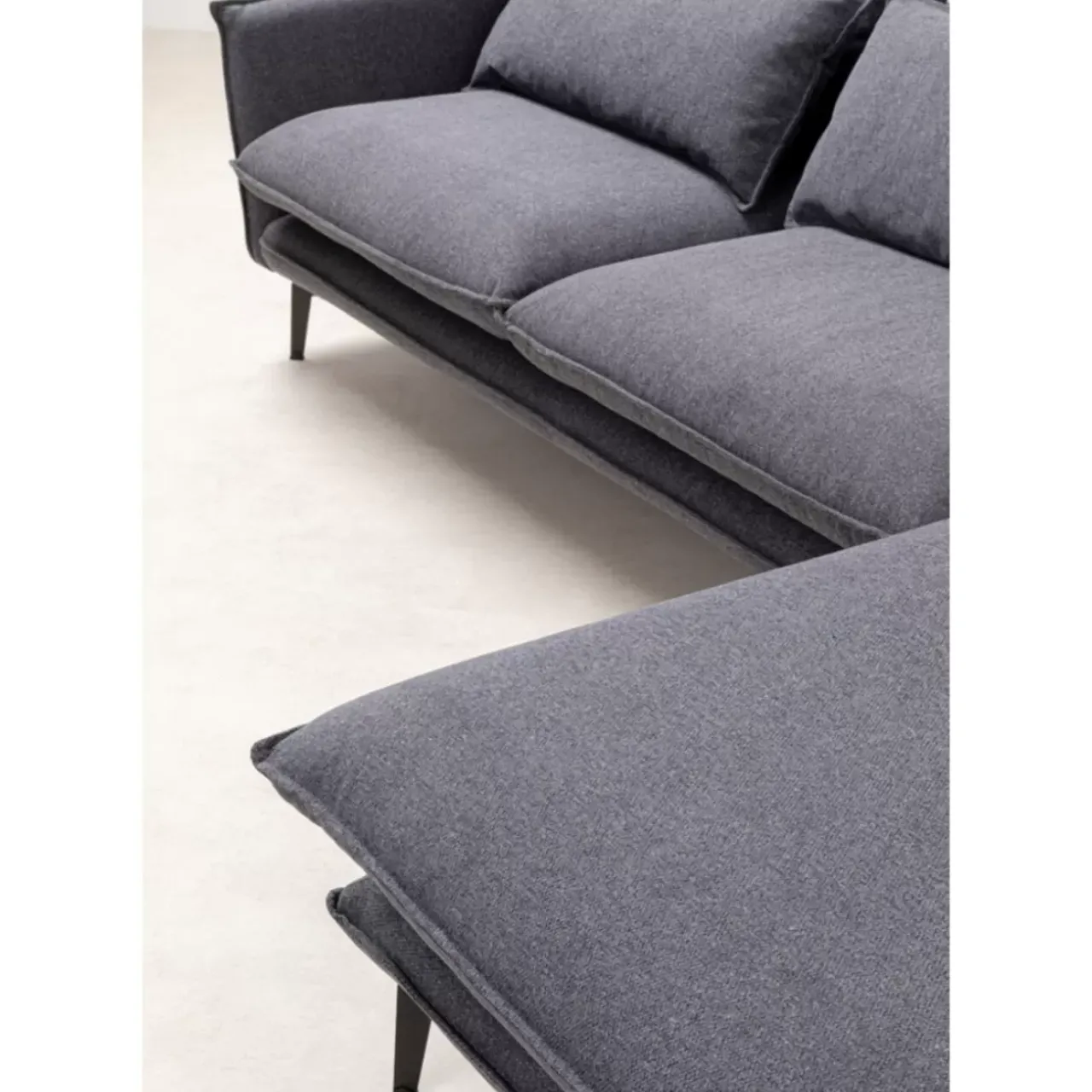 KARE Design Sofas & Couches-Ecksofa Monza Rechts Grau 296Cm