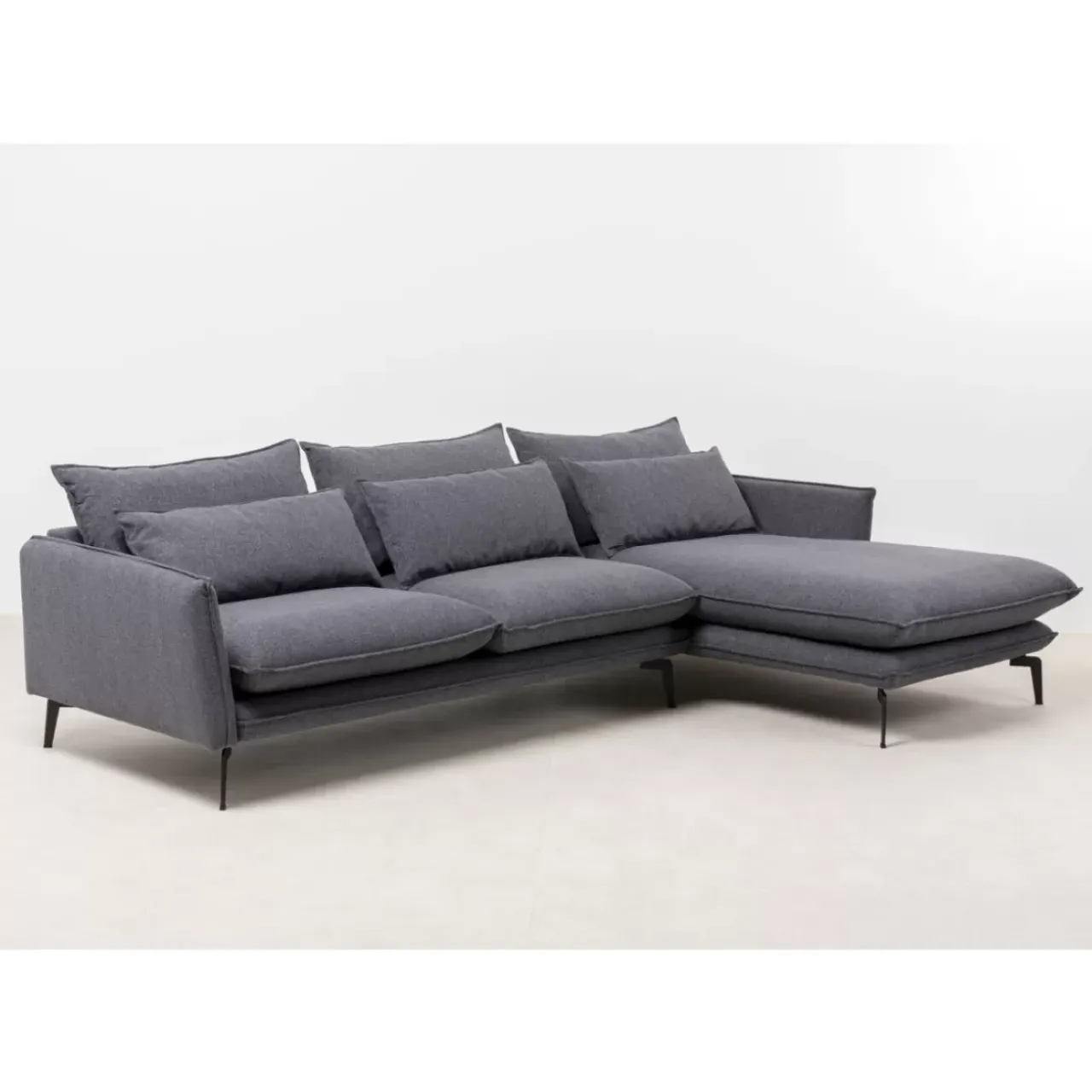 KARE Design Sofas & Couches-Ecksofa Monza Rechts Grau 296Cm