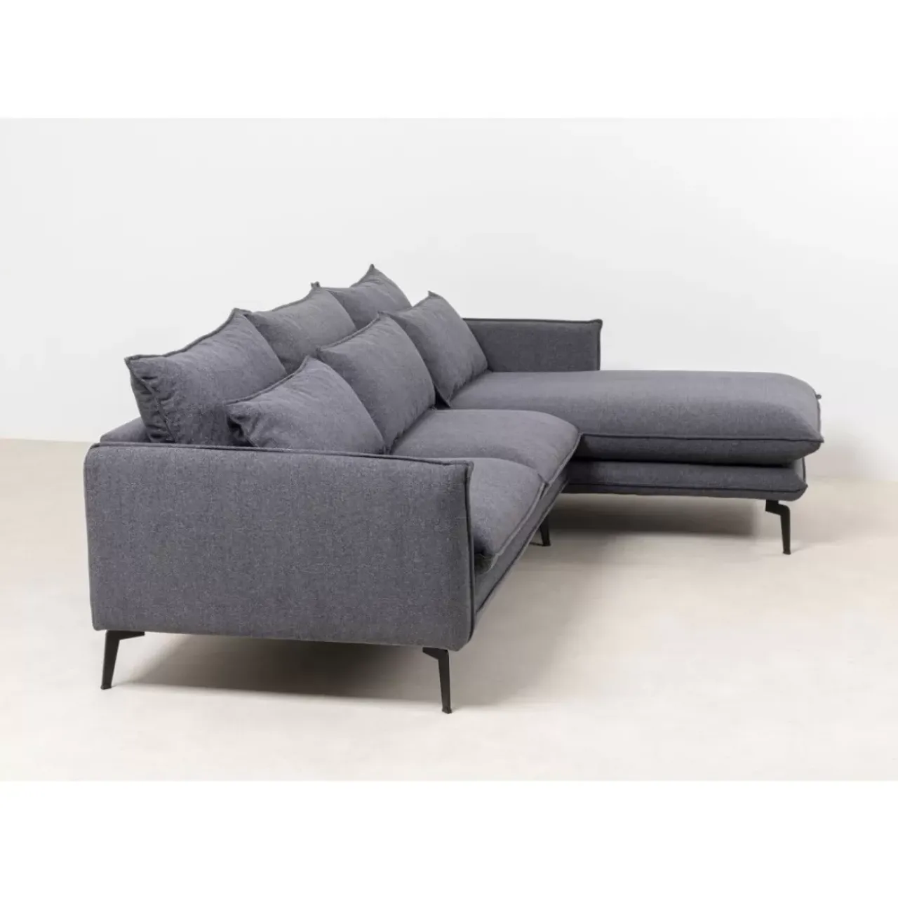 KARE Design Sofas & Couches-Ecksofa Monza Rechts Grau 296Cm