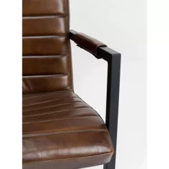 KARE Design Stühle-Freischwinger Lola Leder Braun