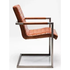 KARE Design Stühle-Freischwinger Riffle Buffalo Brown