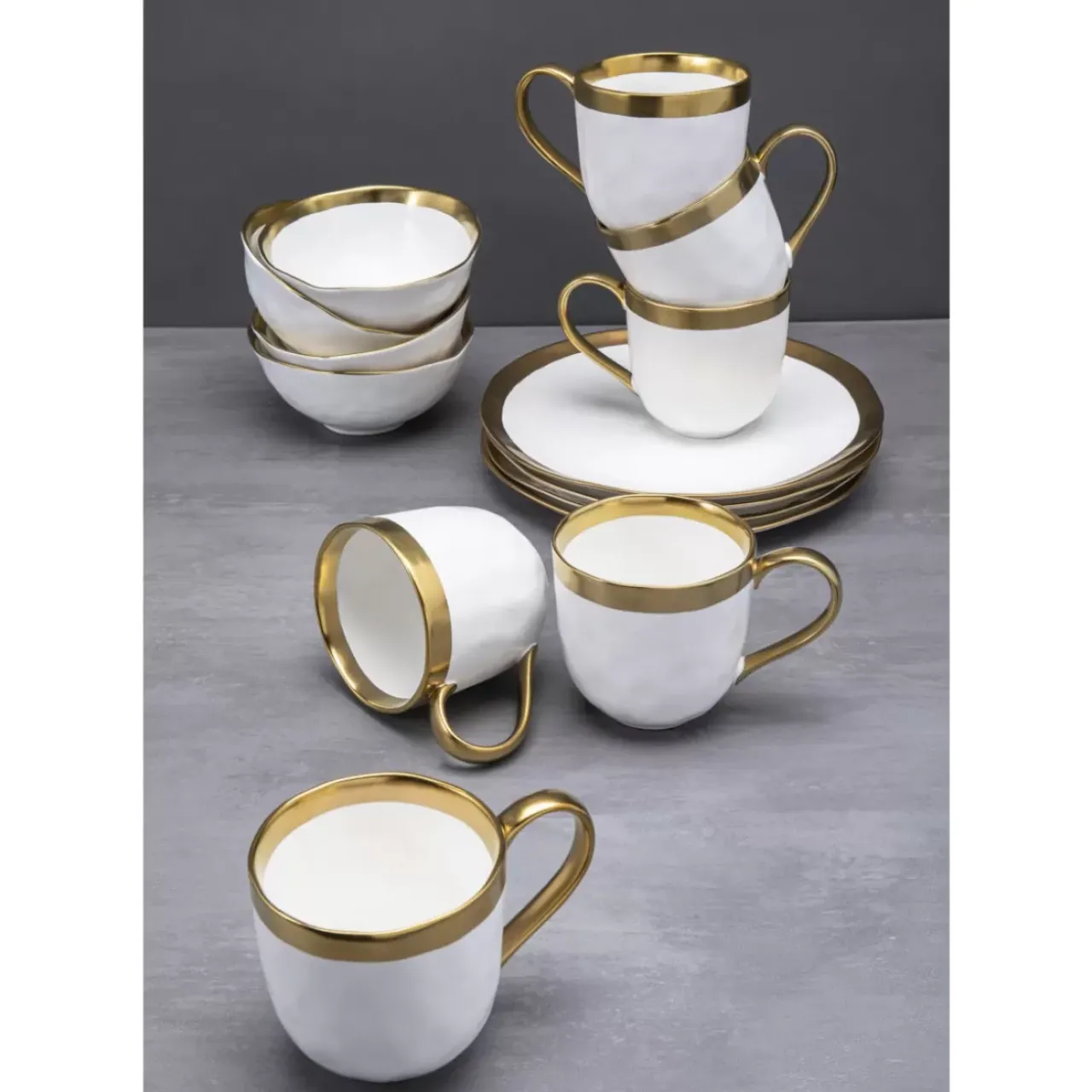 KARE Design Geschirr & Tischaccessoires-Fruhstucksset Bell (12/Tlg.)