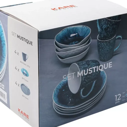 KARE Design Geschirr & Tischaccessoires-Fruhstucksset Mustique (12/Tlg.)