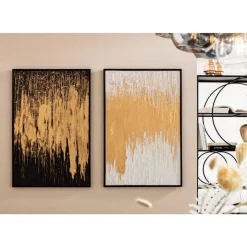 KARE Design Bilder-Gerahmtes Bild Abstract Schwarz 80X120Cm