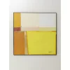KARE Design Bilder-Gerahmtes Bild Abstract Shapes Gelb 113X113Cm