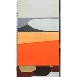 KARE Design Bilder-Gerahmtes Bild Abstract Shapes Orange 73X143Cm