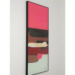 KARE Design Bilder-Gerahmtes Bild Abstract Shapes Pink 73X143Cm