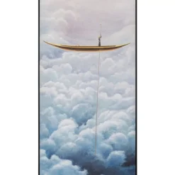 KARE Design Bilder-Gerahmtes Bild Cloud Boat 60X120Cm