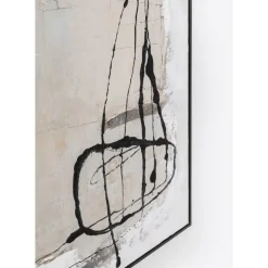 KARE Design Bilder-Gerahmtes Bild Dust Grau 100X100Cm