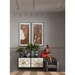 KARE Design Bilder-Gerahmtes Bild Essence Geo 60X120Cm