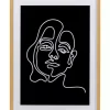 KARE Design Bilder-Gerahmtes Bild Faccia Arte Woman 60X80Cm