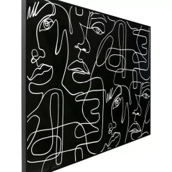 KARE Design Bilder-Gerahmtes Bild Faccia Arte Drawing 150X100Cm