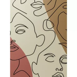 KARE Design Bilder-Gerahmtes Bild Faccia Arte Tri Colore 90X120Cm