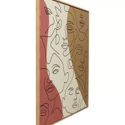 KARE Design Bilder-Gerahmtes Bild Faccia Arte Tri Colore 90X120Cm