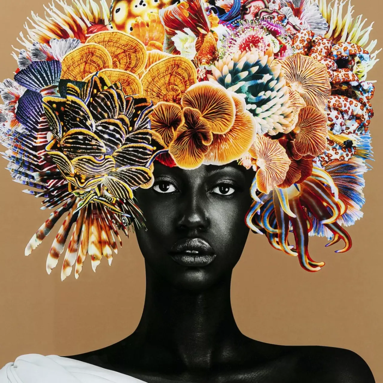 KARE Design Bilder-Gerahmtes Bild Flower Hair 120X120Cm
