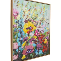 KARE Design Bilder-Gerahmtes Bild Flowery Meadow 100X100Cm