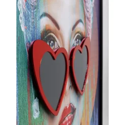 KARE Design Bilder-Gerahmtes Bild Heart Glasses 80X100Cm