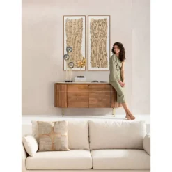 KARE Design Bilder-Gerahmtes Bild Native Spirals 50X150Cm