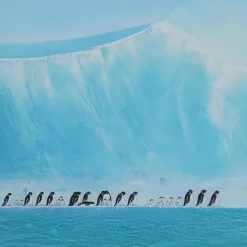 KARE Design Bilder-Gerahmtes Bild Walking Penguins 140X140Cm