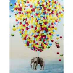 KARE Design Bilder-Glasbild Balloon Elephant 100X150Cm