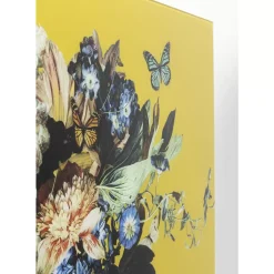 KARE Design Bilder-Glasbild Bouquet Beauty Gelb 100X100Cm