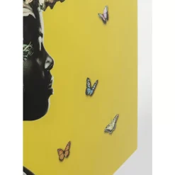 KARE Design Bilder-Glasbild Bouquet Beauty Gelb 100X100Cm