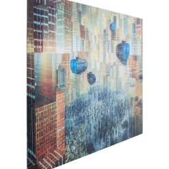 KARE Design Bilder-Glasbild 3D Future City 150X100Cm