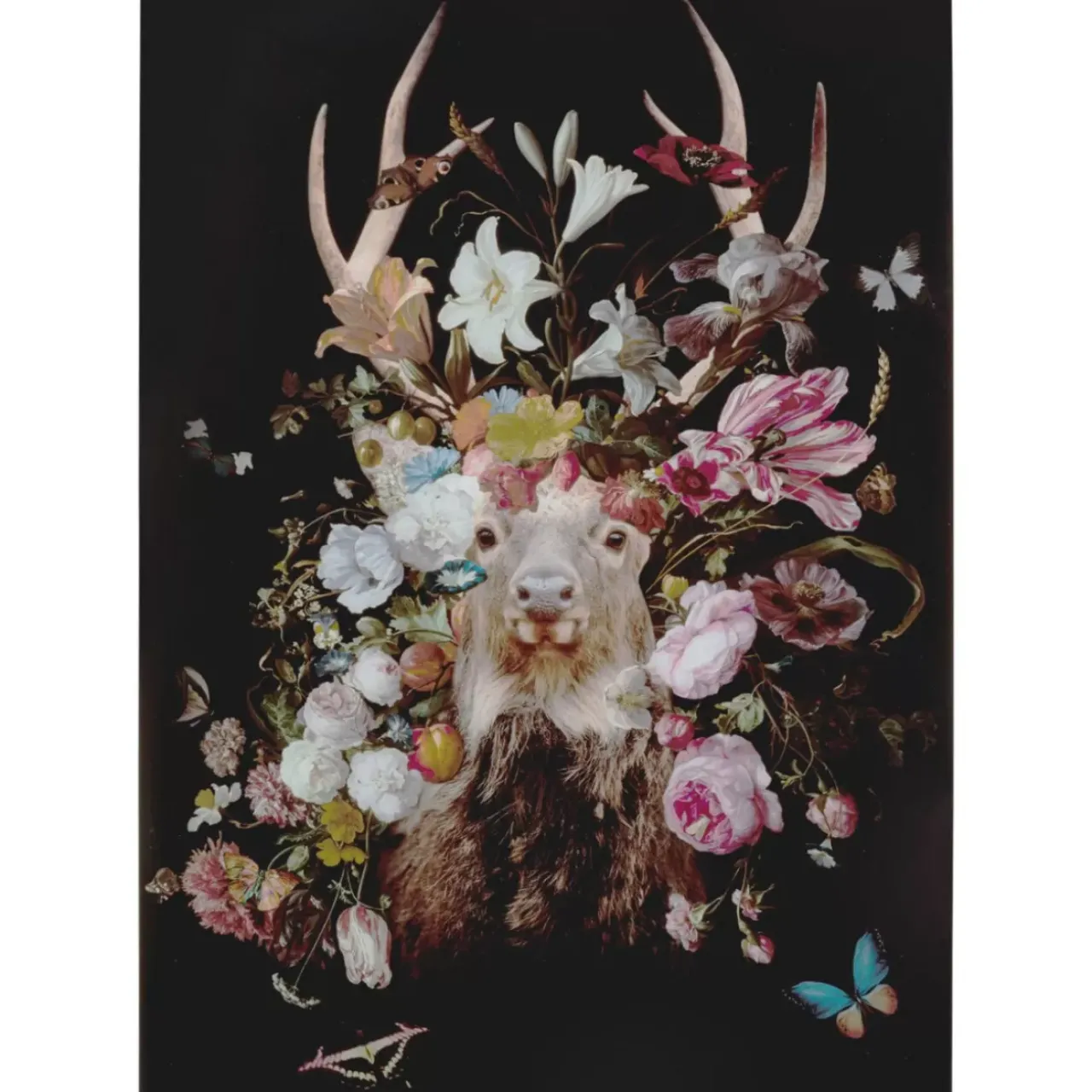 KARE Design Bilder-Glasbild Deer Garden 80X120Cm