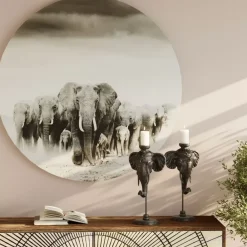 KARE Design Bilder-Glasbild Elephant Walk O120Cm