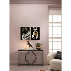 KARE Design Bilder-Glasbild King Pug 40X60Cm